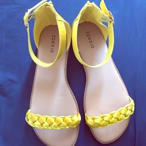 Yellow Torrid Sandals sz 11
